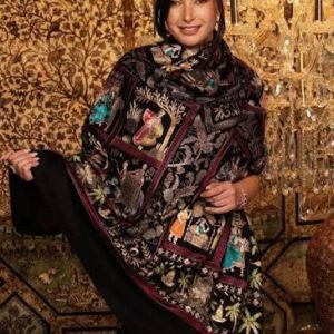 ElegantWear Soft Pashmina Woolen Embroidered Shawl